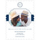 White and Navy Initial Connection Photo Save the Date Cards Image 6 of 6